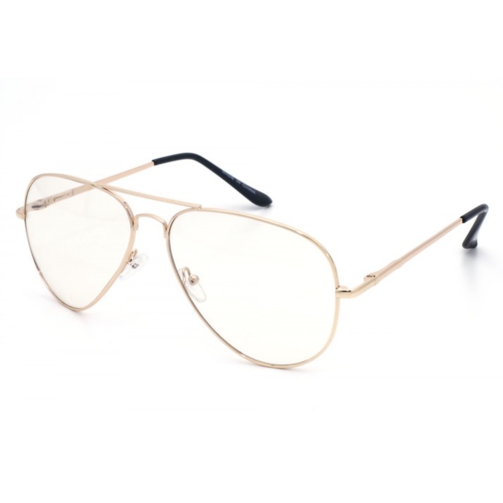 Clear Gold Aviators Glasses ✨ - Picture 3 of 3